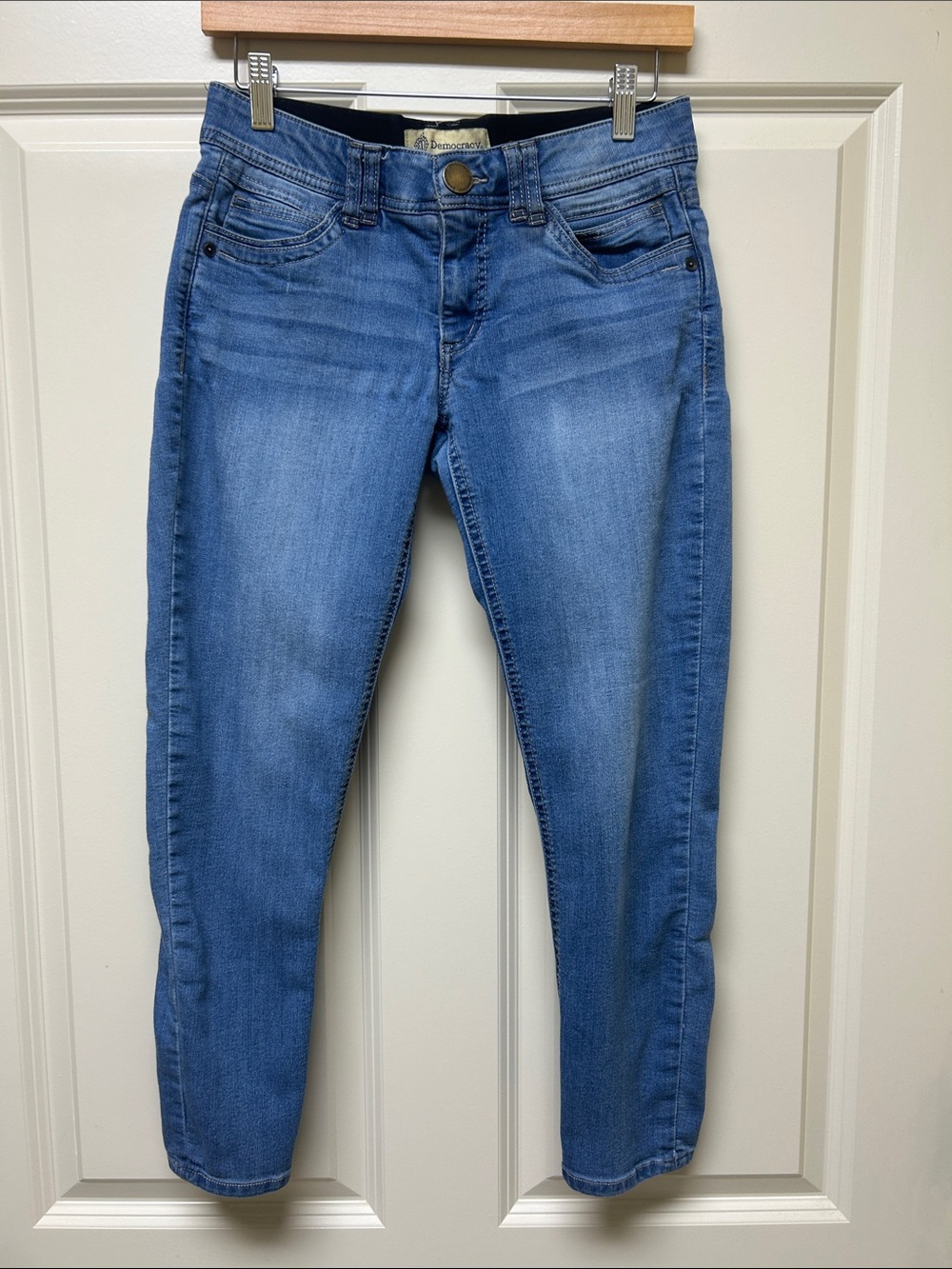 Democracy Light Wash Skinny Jeans in Blue
